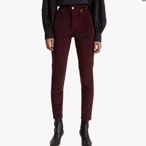 LEVI’S Wedgie Skinny Malbec Moleskin